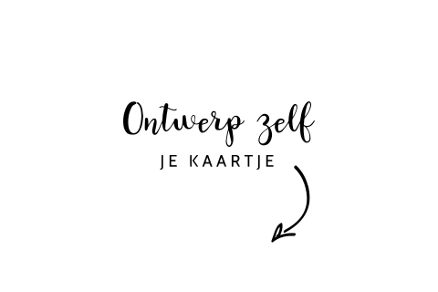 Liggend geboortekaartje zelf maken postzegel rand