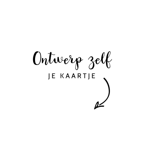 Organisch vierkant geboortekaartje om zelf te maken