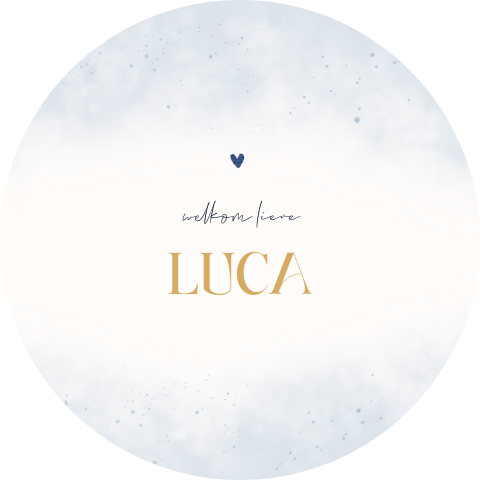 Tuinbord met blauwe watercolour