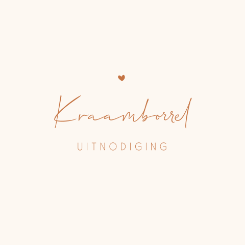 Kraamfeest uitnodiging minimalistisch met ronde hoeken