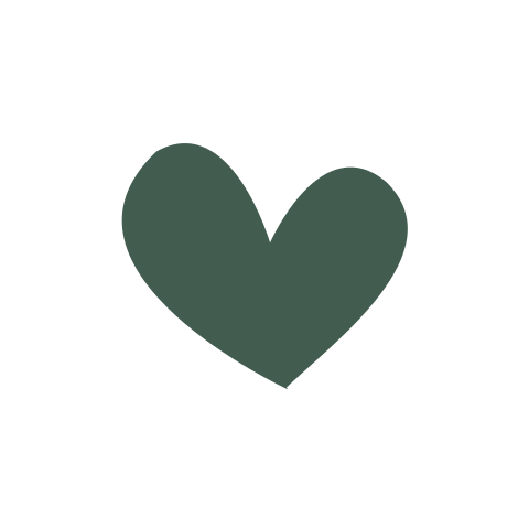 Sluitsticker wit met groen hartje