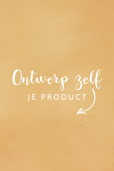 Geboortekaartje zelf maken in trendkleur oker met velvet-look