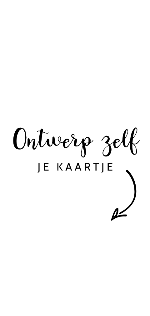 Langwerpig enkel geboortekaartje om zelf te ontwerpen