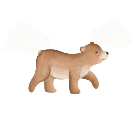 Sluitsticker wit met lief beertje