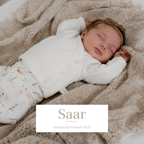 Lief geboortekaartje met foto voor meisje