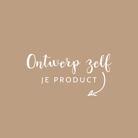 Zelf geboortekaartje maken in trendkleur aardebruin