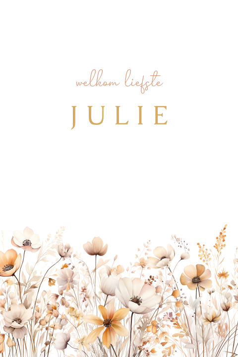 Tuinbord wit met bloemen