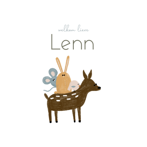 Lieve raamsticker met getekende dieren