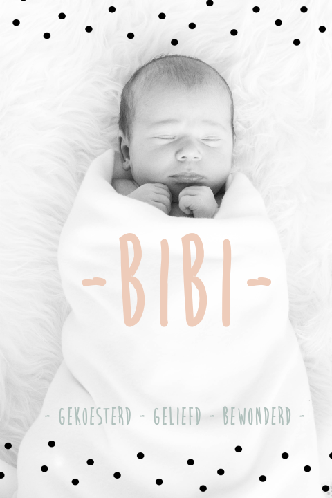 Hippe fotokaart voor geboorte van je dochter