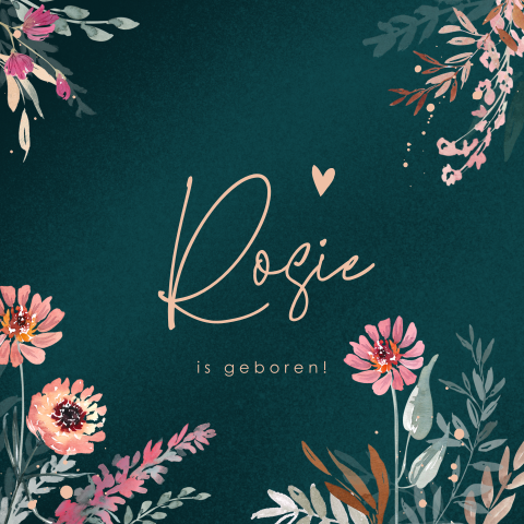 Romantisch tuinbord met bloemen