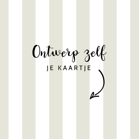 Gestreept geboortekaartje zelf maken