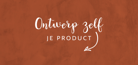 Geboortekaartje zelf maken velvet-look in trendkleur roest