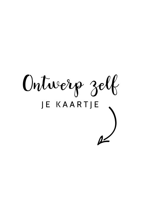 Blanco staand dubbel geboortekaartje