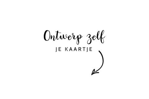 Geboortekaartje zelf maken liggend met golvende zijkant