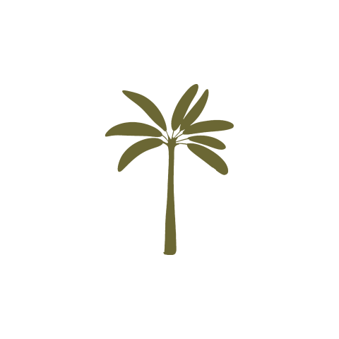 Sluitsticker met palmboom