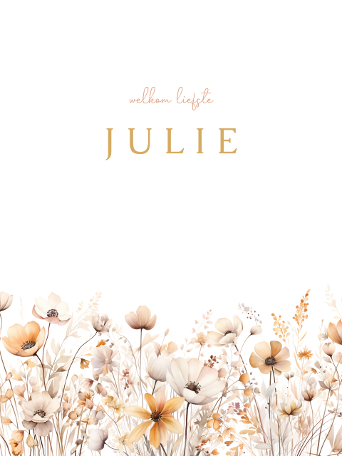 Poster met romantische bloemen