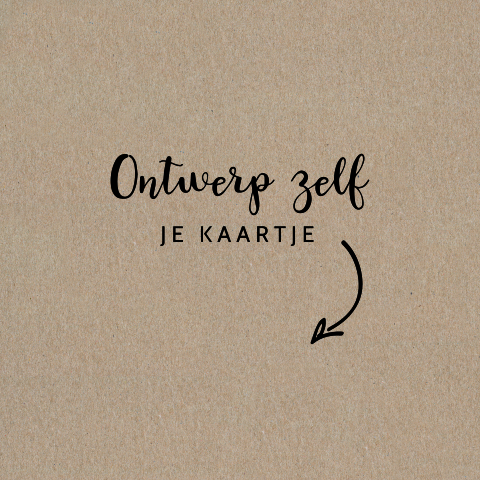 Vierkant echt kraft-geboortekaartje maken