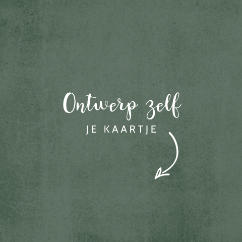 Geboortekaartje zelf maken beton in trendkleur groen