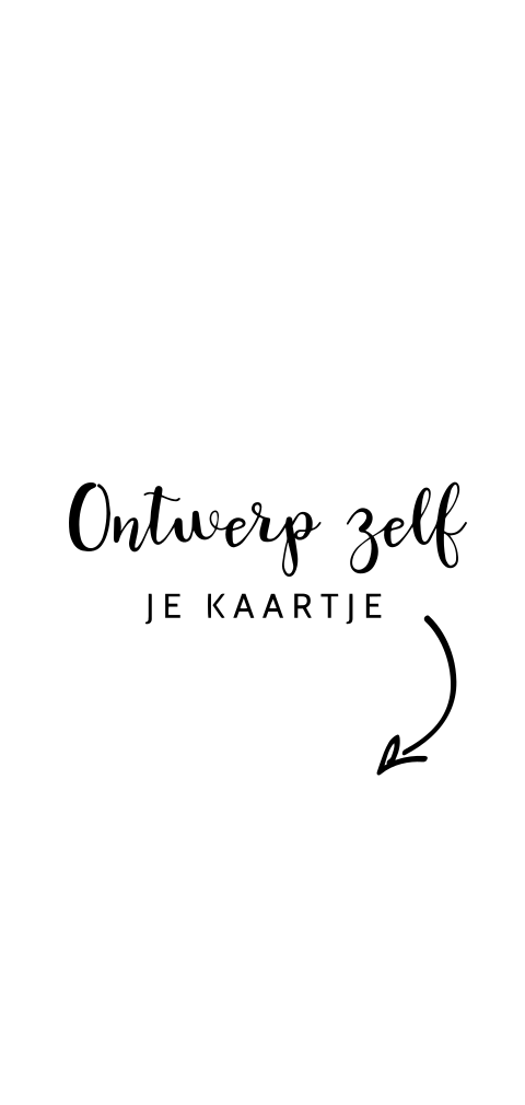 Langwerpig dubbel staand geboortekaartje