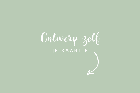 Zelf maken geboortekaartje in trendkleur lichtgroen