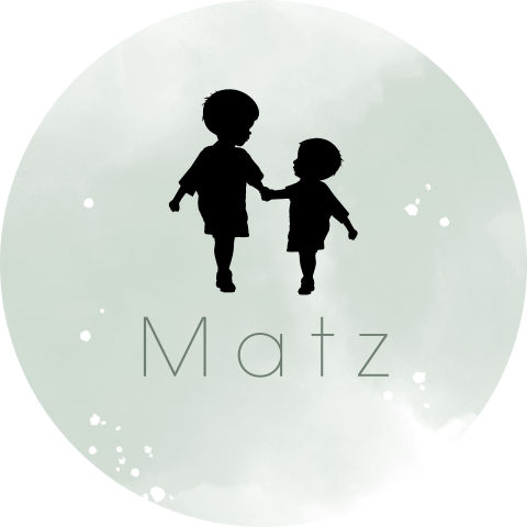 Naamsticker mintgroen met silhouet van broertjes