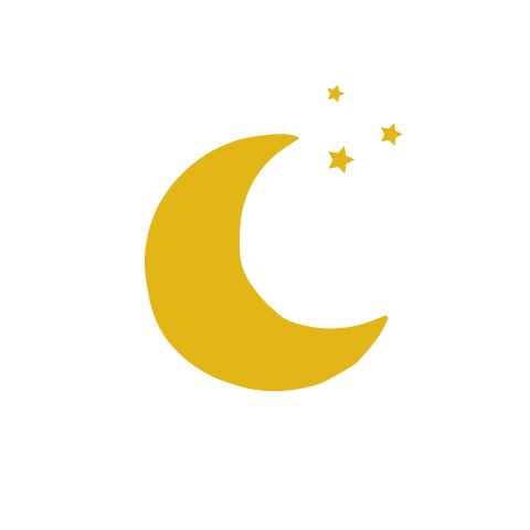 Sluitsticker met maan en sterren