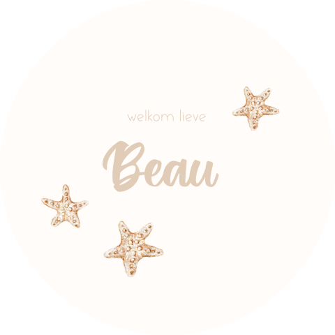 Lieve raamsticker met watercolour zeesterren