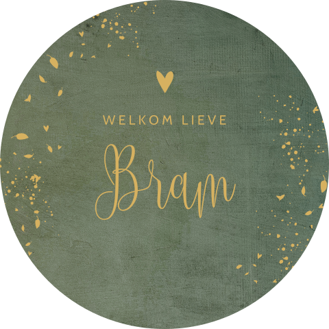 Raamsticker groene velvet-look met hartjes