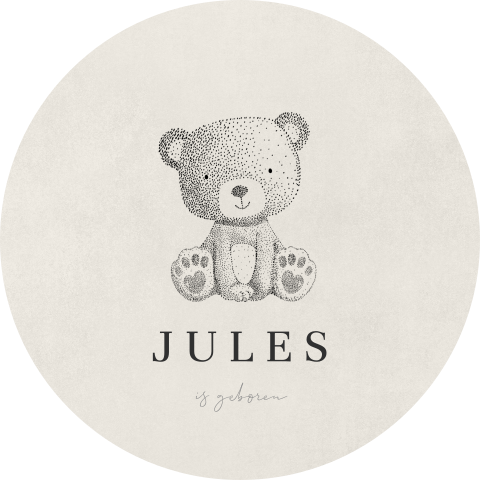 Raamsticker met handgetekend beertje