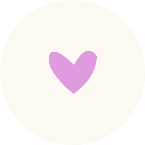 Vrolijke sluitsticker met roze hartje