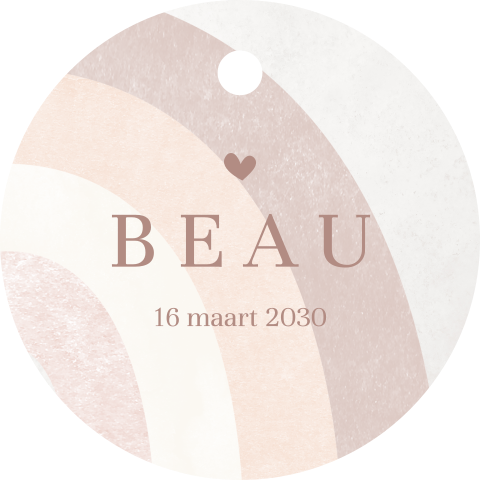 Label cirkel met regenboog