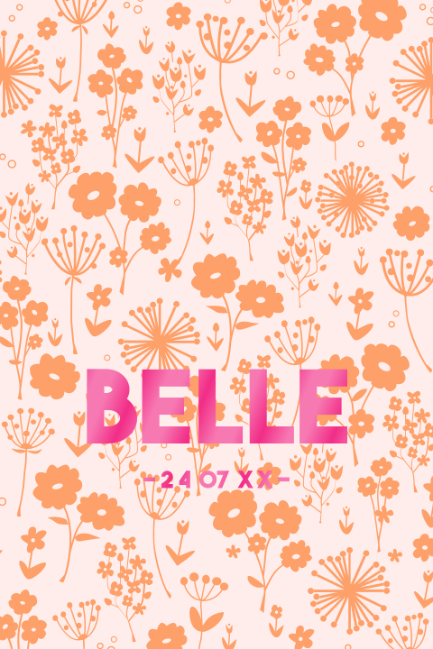 Colorblocking geboortekaartje meisje met hoogglans en bloemenprint