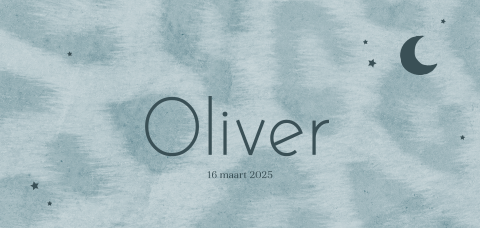 Trendy babykaartje met velvet look panterprint en maantje