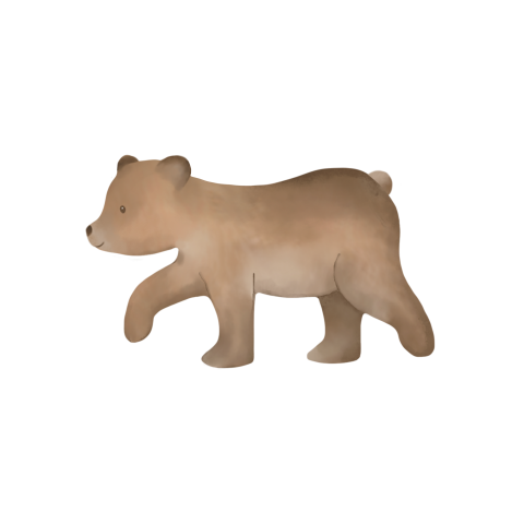 Sluitsticker met schattig beertje