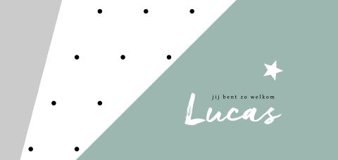 Trendy geometrisch geboortekaartje 