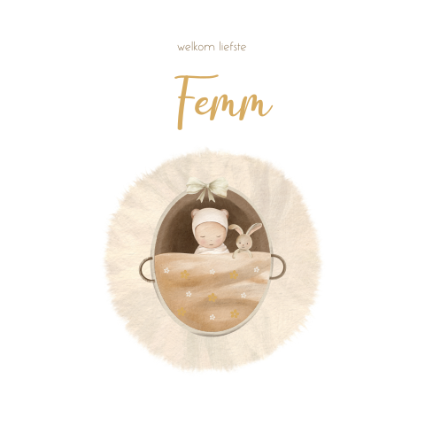 Raamsticker meisje met baby in mandje