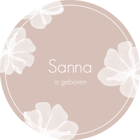 Lief tuinbord met witte bloemen