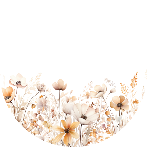Sluitzegel wit met bloemen
