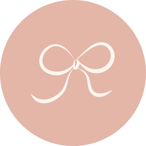 Sluitsticker roze met lijntekening strik