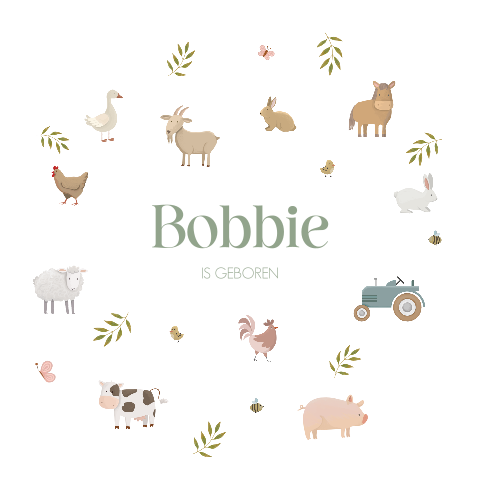 Lief tuinbord met boerderij diertjes