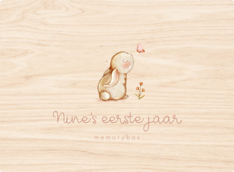 Memorybox met lief konijntje