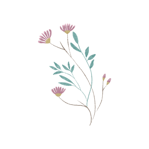 Sluitsticker wit met bloem