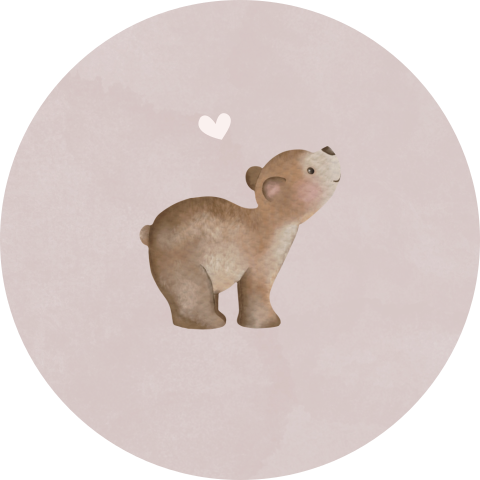 Sluitsticker schattig beertje