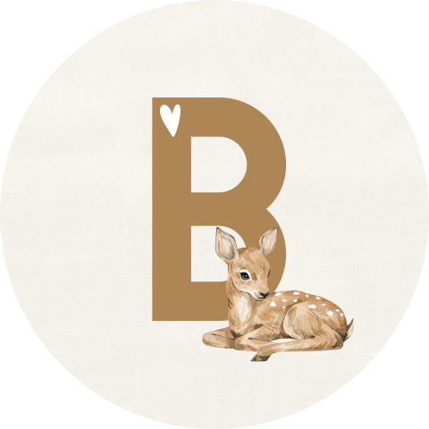 Herfst sluitsticker met lief hertje