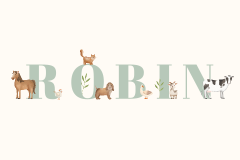 Tuinbord met boerderijdieren