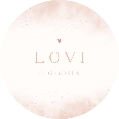 Romantische raamsticker roze watercolour