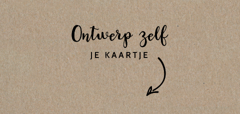 Blanco panorama echt kraft geboortekaartje