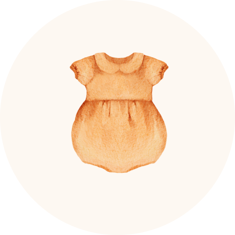 Sluitsticker met illustratie babypakje