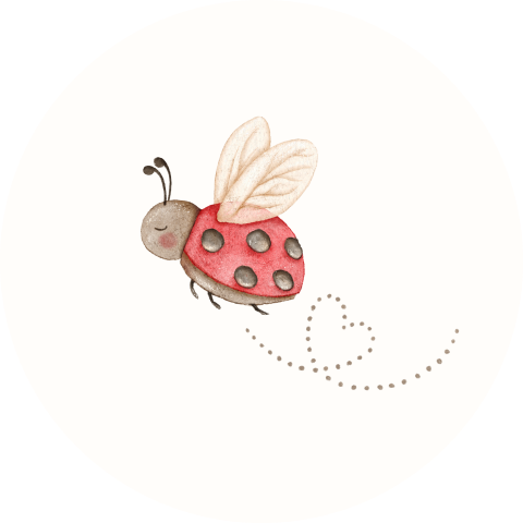 Lieve sluitsticker met een lieveheersbeestje - per 25 stuks