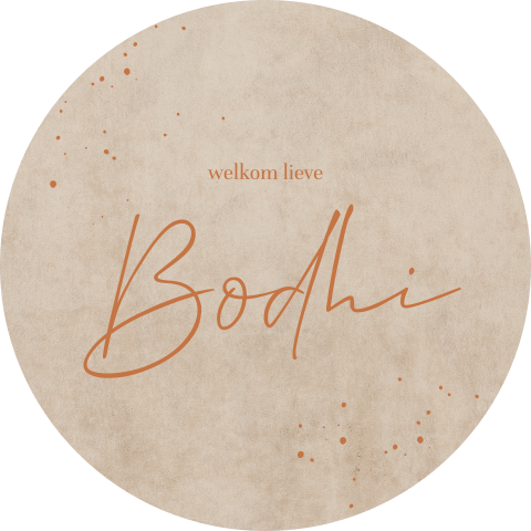 Raamsticker rond met bruine velvet-look en roestkleur spetters